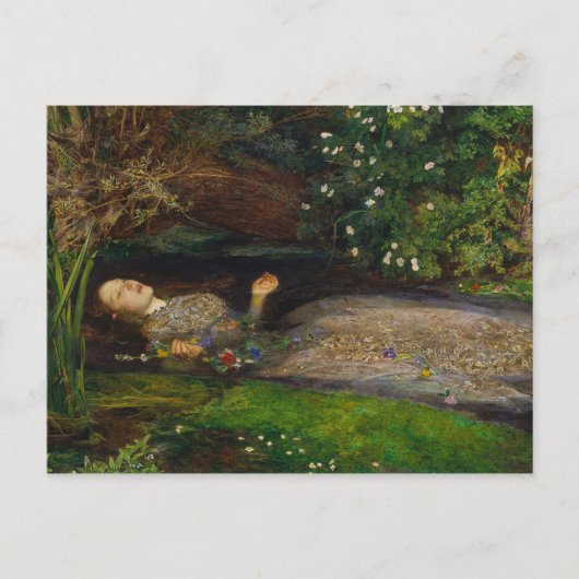 Carte Postale John Everett Millais - Ophélie (Devant)