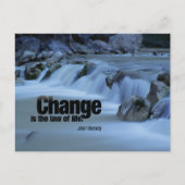 Carte Postale John F. Kennedy Citation Inspirationnelle "Changem (Devant)