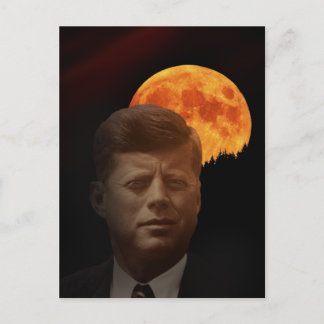 Carte Postale John F. Kennedy et la Lune rouge