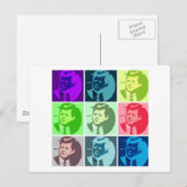 Carte Postale John F Kennedy Pop Art (Devant / Derrière)