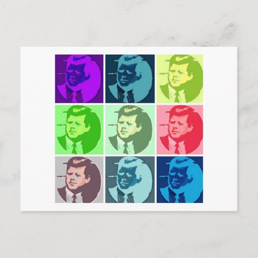 Carte Postale John F Kennedy Pop Art (Devant)