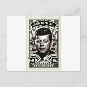 Carte Postale John F. Kennedy Vintage Stamp Art