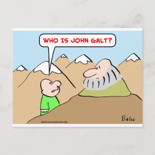 Carte Postale john galt ayn rand objectivism (Devant)