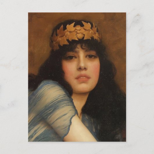 Carte Postale John Godward - Chef d'une fille (Devant)