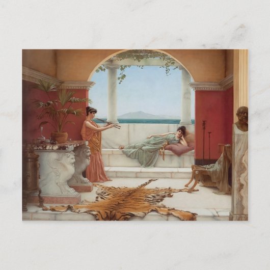 Carte Postale John Godward - La douce Sieste d'un jour d'été (Devant)