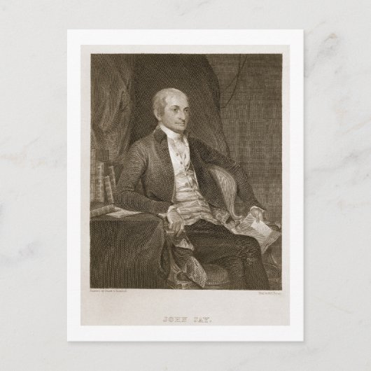 Carte Postale John Jay, gravé par Asher Brown Durand (Devant)
