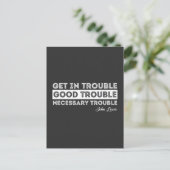 Carte Postale John Lewis - Citation à propos des problèmes (Debout devant)