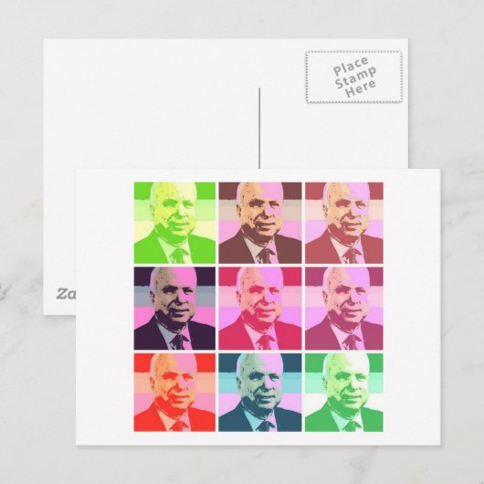Carte Postale John McCain (Devant / Derrière)