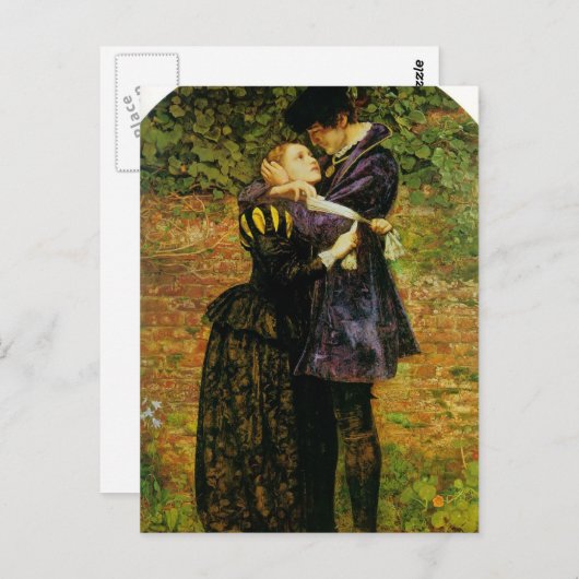 Carte Postale John Millais-Refus d'un abri par un Huguenot (Devant / Derrière)