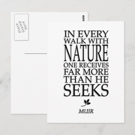 Carte Postale John Muir (Devant / Derrière)