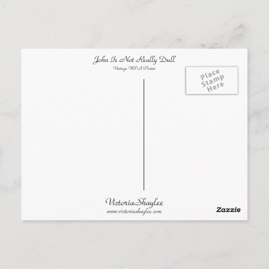 Carte Postale John N'Est Pas Vraiment Dur (Dos)