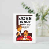 Carte Postale John n'est pas vraiment nul (Debout devant)