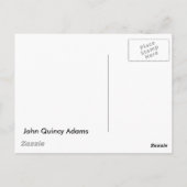 Carte Postale John Quincy Adams (Dos)