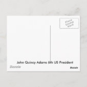Carte Postale John Quincy Adams (Dos)