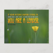 Carte Postale John Quincy Adams Citation Inspirationnelle "Leade (Devant)