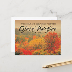 Carte Postale John Ruskin Citation Inspirationnelle "Chef d'oeuv
