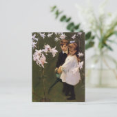Carte Postale John Sargent - Étude de jardin des enfants Vickers (Debout devant)