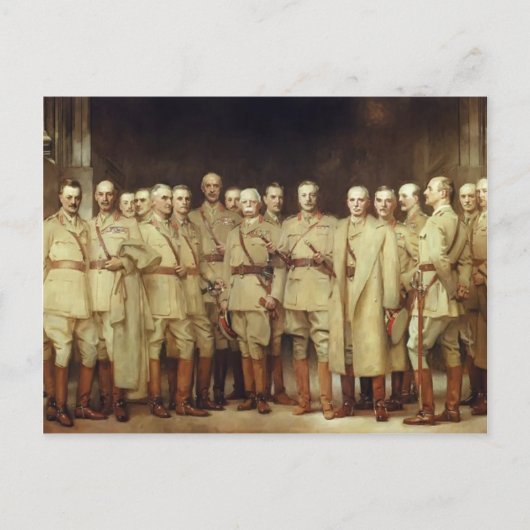 Carte Postale John Sargent - Officiers généraux de la Première G (Devant)