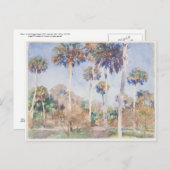 Carte Postale John Singer Sargent Aquarelle - Palmes (Devant / Derrière)