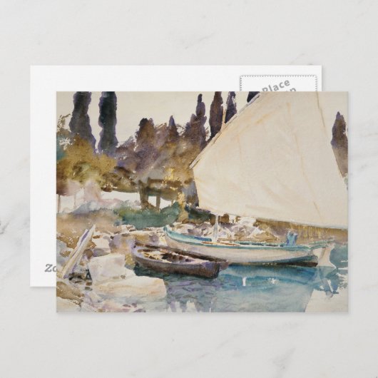 Carte Postale John Singer Sargent - Bateaux (Devant / Derrière)