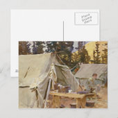 Carte Postale John Singer Sargent - Camp au lac O'Hara (Devant / Derrière)