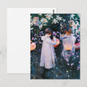 Carte Postale John Singer Sargent Carnation Lily Lily Rose (Devant / Derrière)