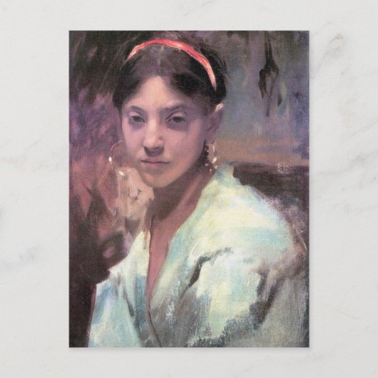 Carte Postale John Singer Sargent - Chef d'une Capri Girl (Devant)
