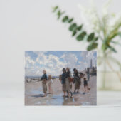 Carte Postale John Singer Sargent Fishing pour huîtres à Cancale (Debout devant)