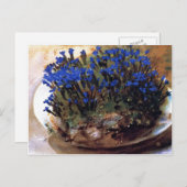 Carte Postale John Singer Sargent- Gentianes bleues (Devant / Derrière)
