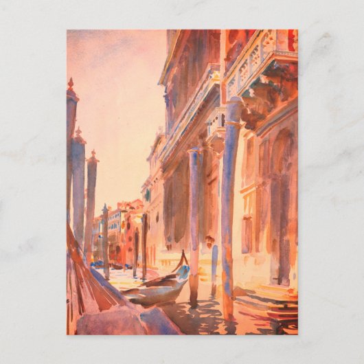 Carte Postale John Singer Sargent Gondola Moorings Venice (Devant)