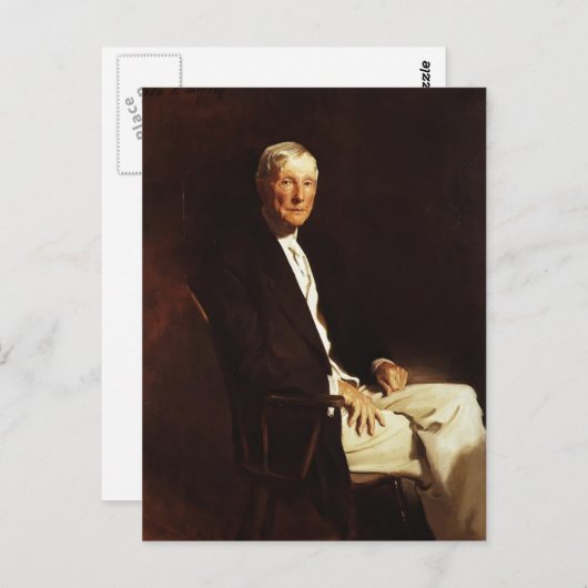 Carte Postale John Singer Sargent- John D. Rockefeller (Devant / Derrière)