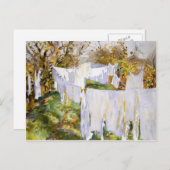 Carte Postale John Singer Sargent : La Biancheria (Devant / Derrière)