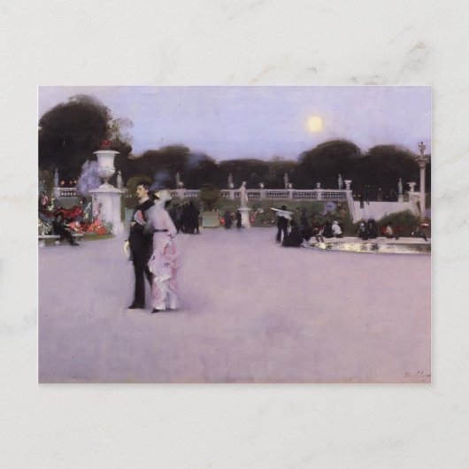 Carte Postale John Singer Sargent-Luxembourg Gardens à Twilight (Devant)