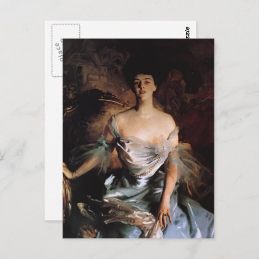 Carte Postale John Singer Sargent- Mme Joseph E. Widener (Devant / Derrière)