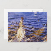 Carte Postale John Singer Sargent - Pêche de filles (Devant / Derrière)