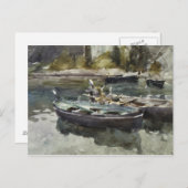 Carte Postale John Singer Sargent - Petits bateaux (Devant / Derrière)