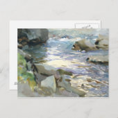 Carte Postale John Singer Sargent - Stream et Rocks (Devant / Derrière)