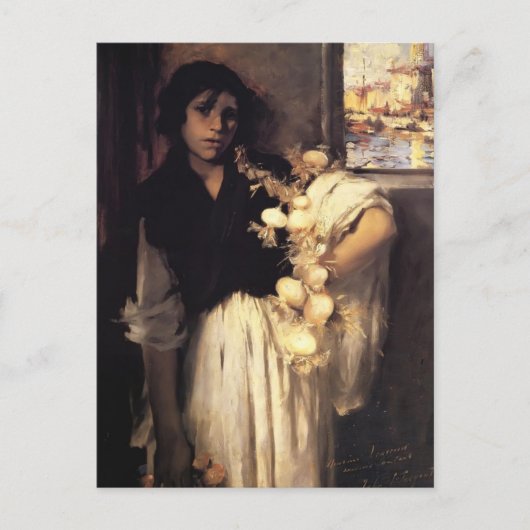 Carte Postale John Singer Sargent- Venetian Onion Vendeur (Devant)