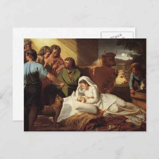 Carte Postale John Singleton Copley - La Nativité (Devant / Derrière)