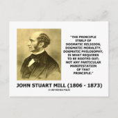 Carte Postale John Stuart Mill Dogmatic Religion Moralité Citati (Devant)