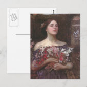 Carte Postale John Waterhouse - Gather Ye Rosebuds ou Ophelia (Devant / Derrière)