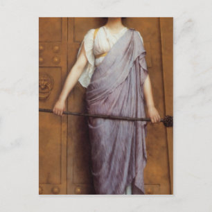 Carte Postale John William Godward - À la porte