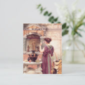 Carte Postale John William Godward - Au jardin (Debout devant)