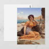 Carte Postale John William Godward avec violets Wreathed et Rob (Devant / Derrière)