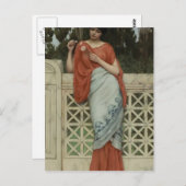Carte Postale John William Godward - Il M'Aime, Il Ne M'Aime Pas (Devant / Derrière)