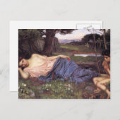 Carte Postale John William Waterhouse-Écoutez mes douces pipings (Devant / Derrière)