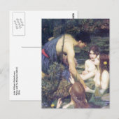 Carte Postale John William Waterhouse - Hylas et les Nymphes (Devant / Derrière)