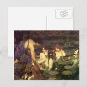 Carte Postale John William Waterhouse - Hylas et les Nymphes (Devant / Derrière)