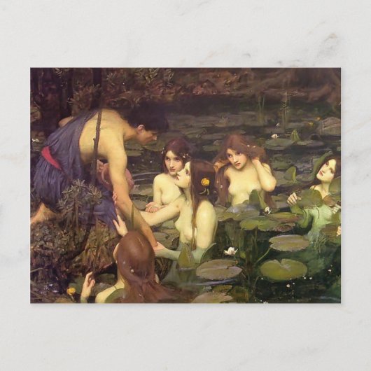 Carte Postale John William Waterhouse - Hylas et les Nymphes (Devant)