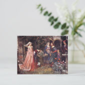 Carte Postale John William Waterhouse - Le jardin enchanté (Debout devant)